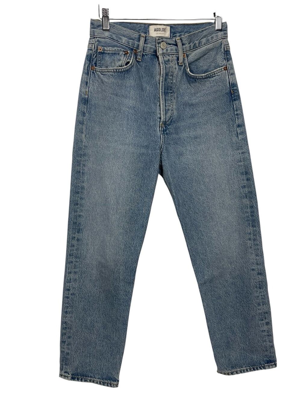 AGOLDE 90's Crop Jeans High Rise Button Fly Cotton Size 23